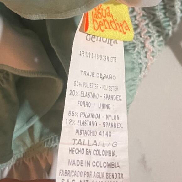 Agua Bendita Pistachio Bikini Set Size Large - Picture 5 of 6